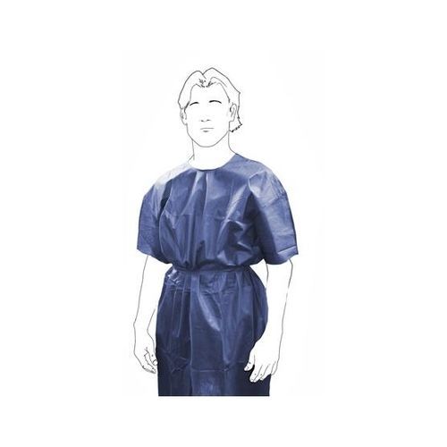 Unisex-Patientenkittel - J40459 - Kolmi - aus Polypropylen / Einweg / blau