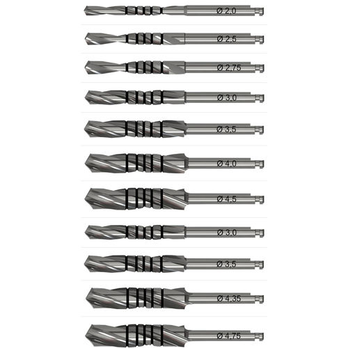 Bohrer für Dentalimplantologie - NIKO DENTAL GmbH - Edelstahl / Markier