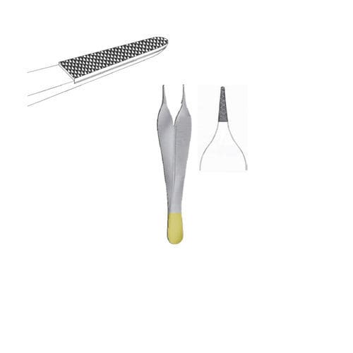 Chirurgische Mikropinzette - Thempson - für Verbandmaterial / Adson / Hartmetall