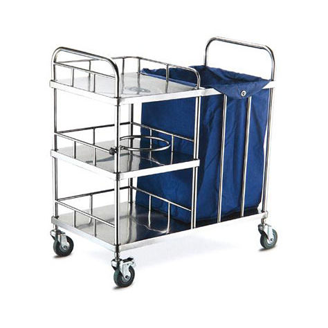 Pflegewagen - KJW-SS101 - Guangdong Kareway Medical Technology - Reinigung / 3 Ebenen / mit Sauerstoffflaschenhalter