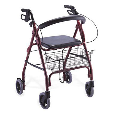 Rollator mit 4 Rädern - KJW-502L - Guangdong Kareway Medical Technology - mit Korb / mit Sitz / höhenverstellbar