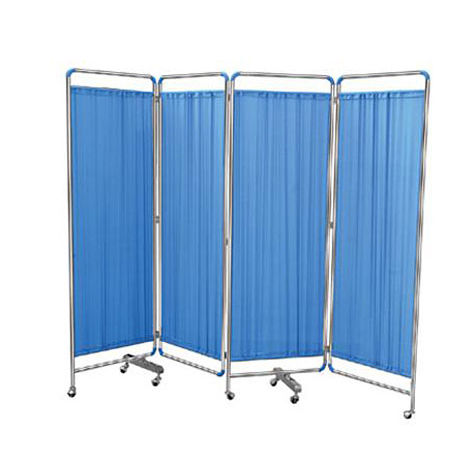 Mobiler Medizinischer Bettschirm - KJW-WS04 - Guangdong Kareway Medical Technology - 4-Flügel / Vorhang