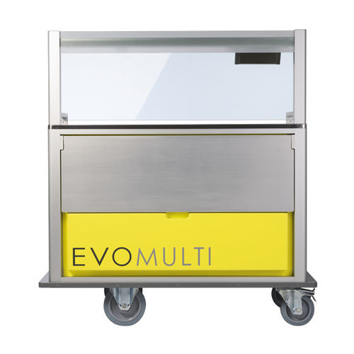 Transportwagen - EVOMULTI - Rational Production Srl - zum Servieren / Tablettverteilung / mit Regal