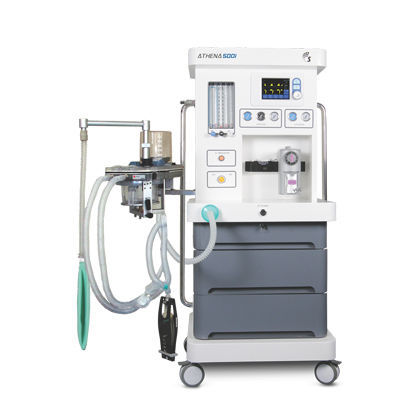 Anästhesiearbeitsplatz auf Wagen - Athena 500i - Skanray Technologies - Atmungsmonitoring / mit Ventilator / mit elektronischem Gasmischer