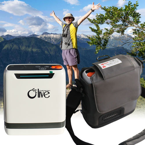 Medizinisch Sauerstoffkonzentrator - OLV-POC5 - Zhengzhou Olive Electronic Technology - tragbar / mit Dauerflow / hochrein