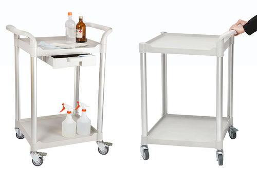 Wagen für Kliniken - DTGS-200-1 - Dony Trolley - Mehrzweck / für Transport / mit 2 Regalbrettern