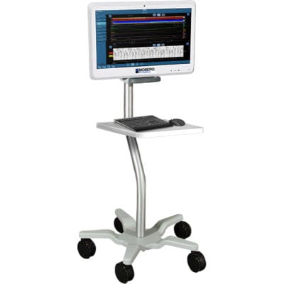 Patientenmonitor auf Wagen - Moberg CNS - Micromed Italy - EEG / Neurologie / Physiologie