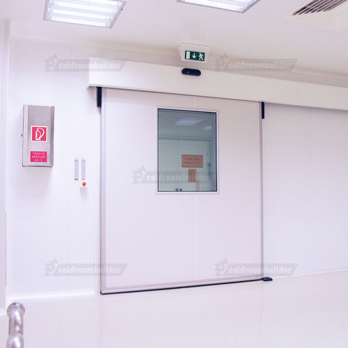 Tür für Reinraum - Coldroom Builder - für die Pharmaindustrie / Schiebe