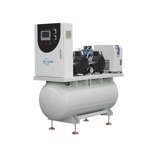 Medizinischer Luftkompressor - PMA03D - AMCAREMED TECHNOLOGY - Kolben / modular / 2 Arbeitsplätze