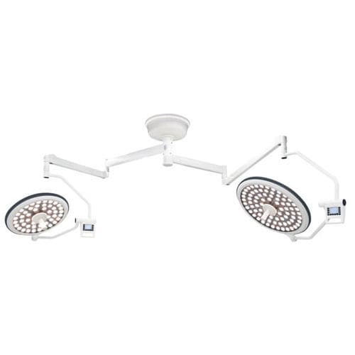 Deckenmontierte OP-Leuchte - AM-700/500LED - AMCAREMED TECHNOLOGY - LED / mit 2 Armen / 110 V / 60 Hz