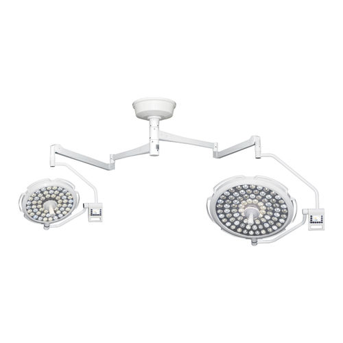 Deckenmontierte OP-Leuchte - AM-G700/500LED - AMCAREMED TECHNOLOGY - LED / mit 2 Armen / 220 V / 50 Hz