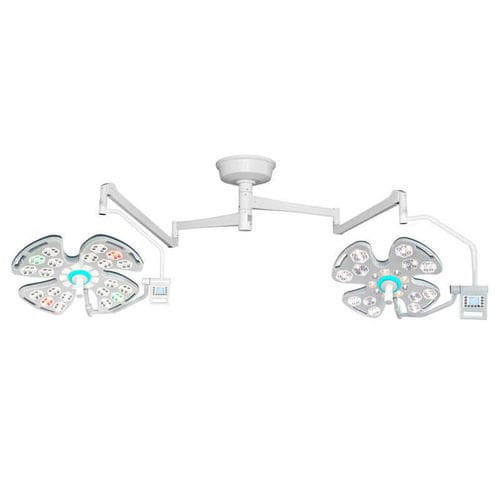 Deckenmontierte OP-Leuchte - AM-F series - AMCAREMED TECHNOLOGY - LED / für OP-Saal / mit 2 Armen