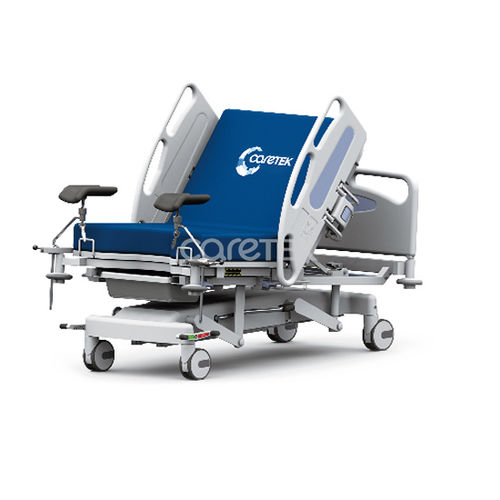 Bett für Entbindungen - GB310 - Caretek Medical - manuell / höhenverstellbar / auf Rollen
