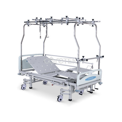 Pflegebett - M410-03 - Caretek Medical - manuell / höhenverstellbar / auf Rollen