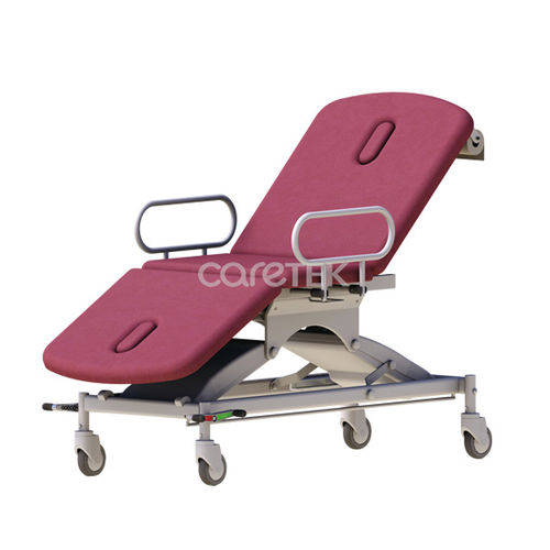 Manuelle Untersuchungsliege - PE320 - Caretek Medical - höhenverstellbar / auf Rollen / dreiteilig
