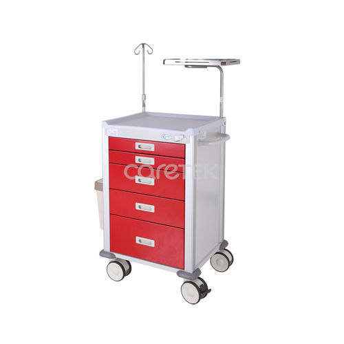 Medizinischer Wagen - CAE-005 - Caretek Medical - für medizinische Geräte / Pflege / 5 Schubladen