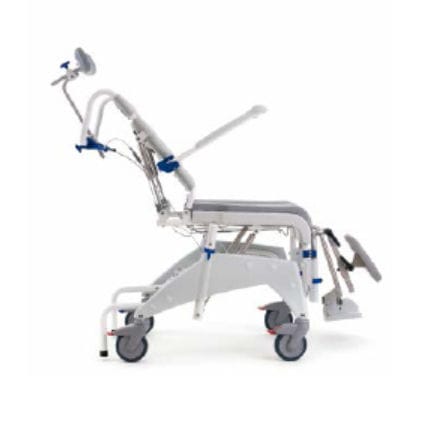 Duschstuhl mit hoher Rückenlehne - Ocean D-VIP - Caretek Medical - mit Armlehnen / auf Rollen / mit Fußstütze