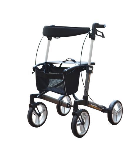 Rollator mit 4 Rädern - SPIRIT X3 - INTCO Medical - für Senioren / Aluminiumrahmen / mit Sitz