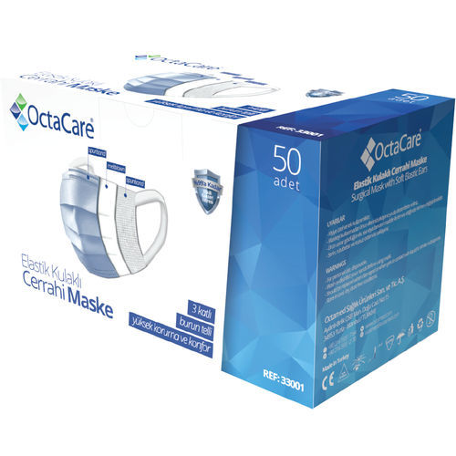 OP-Maske / EN 14683 - 33001 - OctaMed Healthcare Products - ohne Latex / für Erwachsene / 50er-Packung