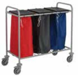 Medizinisch Sackhalterwagen - TRISAC - PCM HABILCLASS - Medi.Caddie® - Wäscherei / 3 Säcke