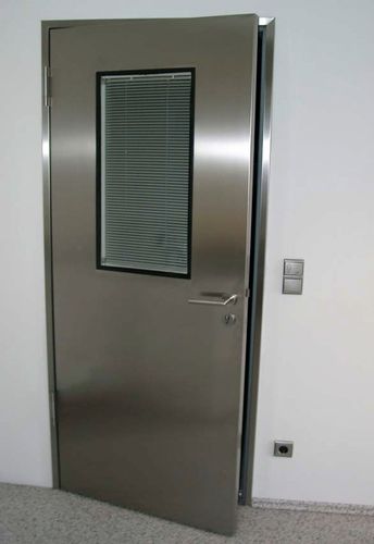 Strahlenschutztür - CLEAN D ST - record portes automatiques - für Reinraum / Schiebe / einflügelig