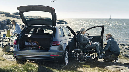 Transportstuhl für Außenbereich - Carony® series - Autoadapt - zusammenklappbar / mit Fußstütze