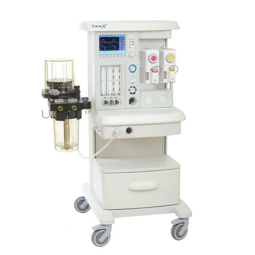 Anästhesiearbeitsplatz für Kinder - Sigma II - CareX Medical - auf Wagen / Atmungsmonitoring / mit Ventilator