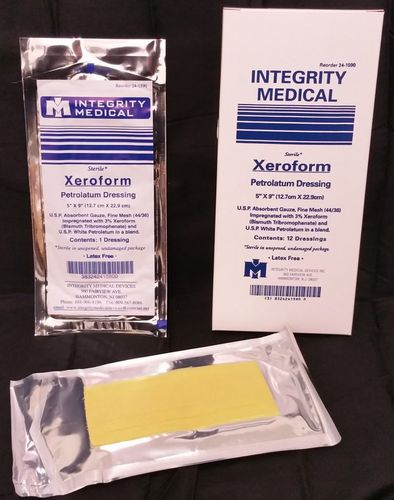 Steriles Hautpflaster - Xeroform - Integrity Medical Devices - nichthaftend / hypoallergen