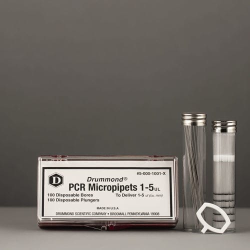 Direktverdrängungs-Mikropipette - 5-000-1001-X - Drummond Scientific Company - Einkanal / Festvolumen / Einweg
