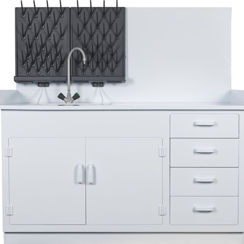 Bodenstehende Labor-Arbeitsstation - FR-WT series - TopAir Systems, Inc. - mit Waschbecken