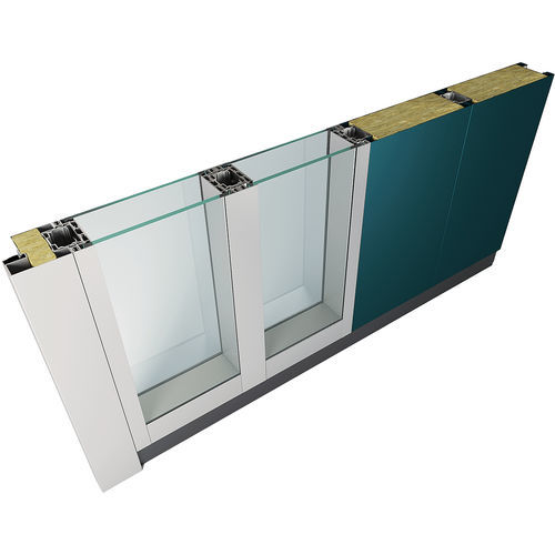Aluminium-Trennwand - Synchrone - Clestra - Stahl / Glas / modular
