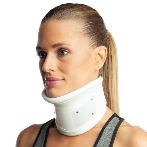 Halbsteife Zervikalstütze - OP-107 - Medimport - C (10 cm) / mit Kinnstütze / für Erwachsene