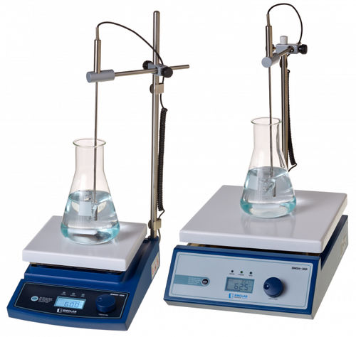 Überkopf-Laborrührer - DMSH series - EMCLAB Instruments GmbH - digital / Tisch / mit Heizplatte