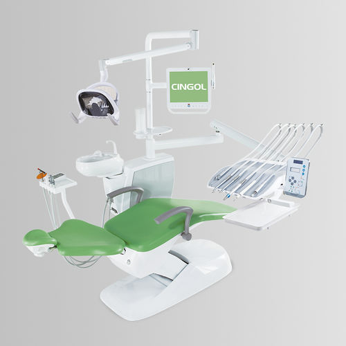 Dentaleinheit mit Monitor - X1 2020 Top-Mounted - Foshan Cingol Medical Instrument Co.,Ltd - mit Instrumententräger / mit LED-Licht