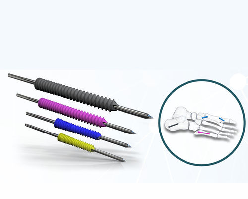 Knochen-Kompressionsschraube / für Hallux Valgus - EXN02 series - Aleda Medical - kanüliert / ohne Kopf / Metall