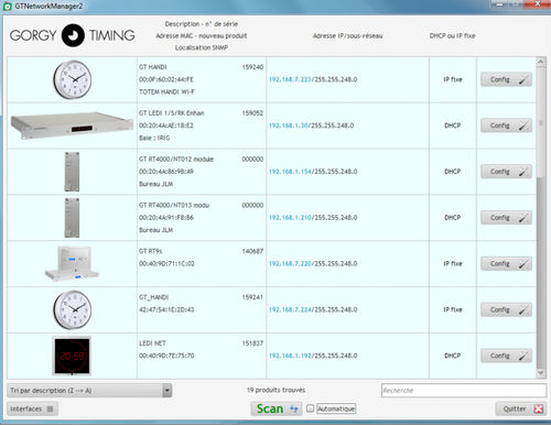 Management-Software - GTNetworkManager2 - Gorgy Timing SAS - zur Stundensynchronisierung / für Krankenhaus / Windows