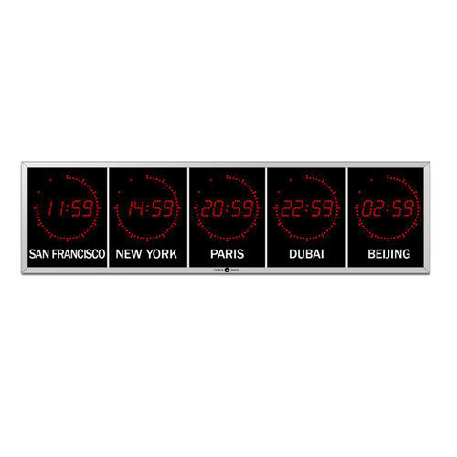 Digitaluhr - LEDI® WORLD 5.60 reverso - Gorgy Timing SAS - für Gesundheitseinrichtungen / Synchronisation