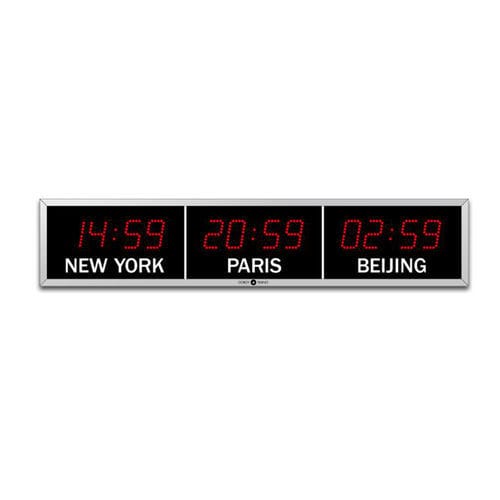 Digitaluhr - LEDI® WORLD 7 reverso - Gorgy Timing SAS - für Gesundheitseinrichtungen / Synchronisation