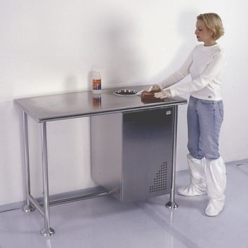 Tisch für Reinraum - WDT series - Palbam Class - rechteckig / Edelstahl / Kunststoff
