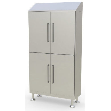 Schrank für Reinraum - Q1002 - Palbam Class - mit Regal / Edelstahl / mit 4 Türen