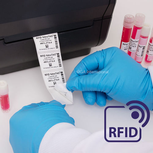 Etikett für Kryoröhrchen - NitroTAG® - GA International - Kryogen / RFID