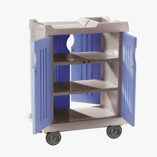 Wäschewagen - SR089500 - MECHIN - Polyethylen / mit 3 Regalbrettern / mit Tür