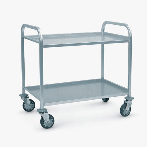 Pflegewagen - 177LL - MECHIN - anodisiertes Aluminium / 2 Ebenen