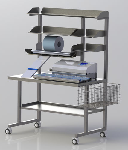 Laborarbeitsfläche - EF210 - Easyseal Medical Technology - auf Rollen / mit Rahmen / mit Korb