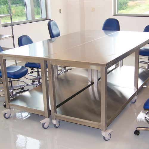 Arbeitstisch - Mott Manufacturing - Labor / rechteckig / Mobiler
