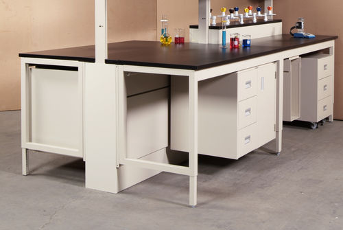 Möbelset für Arbeitsplatte im Labor - SIGMA FRAME™ - Mott Manufacturing - Labor / mit Tür / weiß