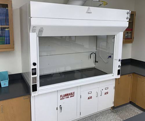 Labor-Abzugshaube - Sash Operator 2 Plus - Mott Manufacturing - Tisch / Edelstahl / mit vorderem Gleitflügel
