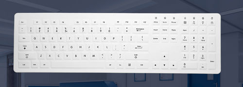 Medizinische Tastatur / Touchpad - SK108005 - Bastron - Silikon / waschbar / kabellos