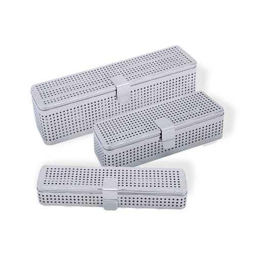 Sterilisationskorb für Instrumente - CIL-012 001 001 - Chaplet International - perforiert / Edelstahl