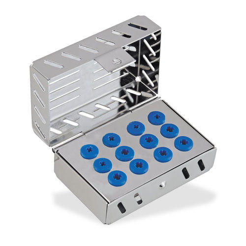 Sterilisierkassette für zahnärztliche Instrumente - CIL 024 007 001 - Chaplet International - perforiert / Edelstahl